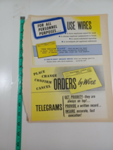 western union ads for all personnel purposes 2 sides (Book 1 #10) - $5.94