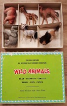 Vintage Hand Flocked Fur Wild Animals Toy Shackman W Box Hong Kong Vgc - £50.64 GBP