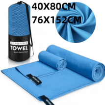 Quick drying exercise towel blue gray green orange swimming gym fitness ... - $16.82