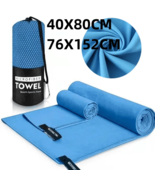 Quick drying exercise towel blue gray green orange swimming gym fitness ... - $16.82