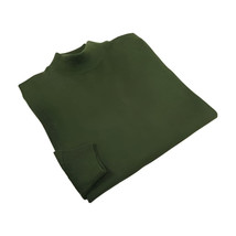 Mens Sweater Knit BRANGO Turkey Mock Neck Cotton Blend 21050 Khaki Green image 2