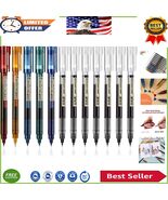 0.5mm Quick-Drying Liquid Ink Pens - 12-Pack Rollerball Set for Office &amp;... - $26.56 CAD