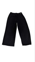 St John Sport by Marie Gray Black Velvet Velour Pull On Dress Pants Size Small - £31.28 GBP