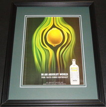 2008 Absolut World Citron Vodka 11x14 Framed ORIGINAL Advertisement - £27.25 GBP