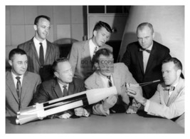 The Mercury Seven Astronauts Crew Posing With Atlas Model 1959 5X7 Nasa Photo - £6.67 GBP