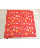 Vintage 80s 90s Adrienne Vittadini Silk Purse Handbag Red Square Scarf 2... - $15.01 CAD