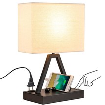 Usb C Touch Control Table Lamp, 3-Way Dimmable Desk Lamp With &amp; A And Ac Outlet, - £43.93 GBP