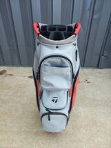 Taylormade Cart Lite Golf Bag 14-Way Grey/Black/Orange w Raincover - $3,184.22 MXN