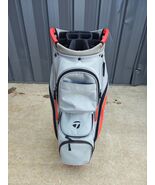 Taylormade Cart Lite Golf Bag 14-Way Grey/Black/Orange w Raincover - $171.00