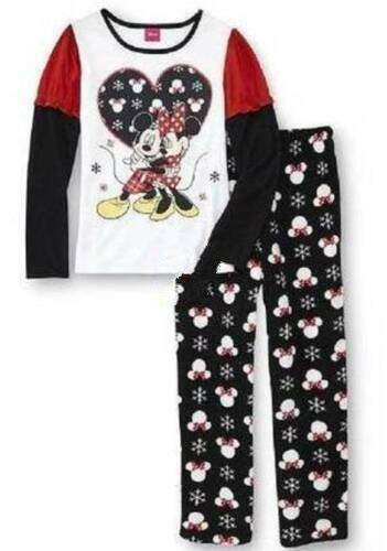 Minnie Mouse Pajamas 2 Pc Disney Long Sleeve Top &amp; Fleece Pants Girls $3... - £11.17 GBP