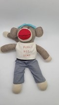 Urban Outfitters Plush Sock Monkey Blue Hair 15" Punks Not Dead Soft Play Toy - $35.76