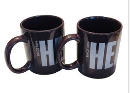 VTG Hershey’s Chocolate Ceramic 10oz Coffee Mugs Brown Since 1894 Set Of 2 Cups - £11.74 GBP