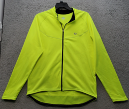 Pearl Izumi Track Jacket Men&#39;s 2XL Green Jersey Long Sleeve Mock Neck Fu... - $44.45