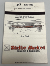 Strike Market Bowling &amp; Billiards Lee&#39;s Summit Missouri Matchbook Cover - £5.39 GBP