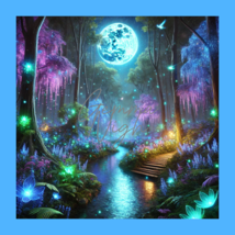  Enchanted Moonlit Grove – A Magical Fantasy Digital Art Print  - $0.99