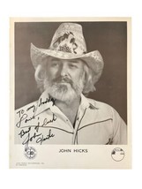 Vintage John Hicks Country Western Singer Signed Photograph 8&quot; x 10&quot; - £7.81 GBP