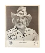 Vintage John Hicks Country Western Singer Signed Photograph 8&quot; x 10&quot; - £7.85 GBP