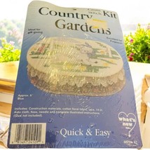 Country Gardens Cross Stitch Kit 6&quot; Oval Potpourri Knick Knack Box Sheep... - $11.18