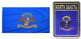 Wholesale Combo Set State of North Dakota 3x5 3x5 Flag and Decal Fade Resistan - £7.98 GBP