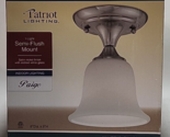 Patriot Lighting® Paige Satin Nickel 1-Light Semi-Flush Mount Ceiling Light - £23.79 GBP