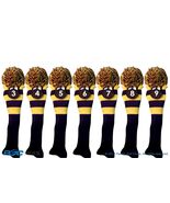 New 7 pc BLUE YELLOW 3 4 5 6 7 8 9 KNIT Hybrid golf club headcover Head ... - €66,02 EUR