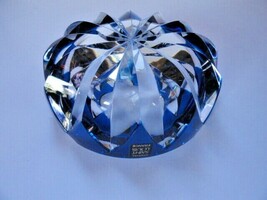 Saint-Louis Crystal Ashtray Sapphire Blue 6" diameter image 6