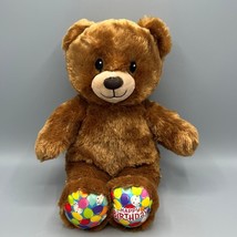 Build-A-Bear Happy Birthday Feet 15&quot; Plush Stuffed Animal Brown Bear - £12.38 GBP