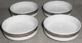 Set (4) FUKAGAWA Porcelain SILVER LICHEN PATTERN #917 Coasters - $31.67