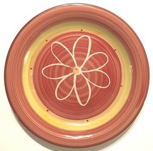 SUNBURST TableTops Gallery Floral Pink Orange Yellow Ceramic Dinner Plate 10 1/4 - £14.50 GBP