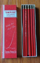 Vintage Empire Pedigree No 500 Red Colored Pencils Box 11 Pencils Hexagon USA - £11.58 GBP