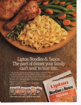 Lipton Noodle and Sauce Full Page Print Ad Glamour March 1993 - £3.08 GBP