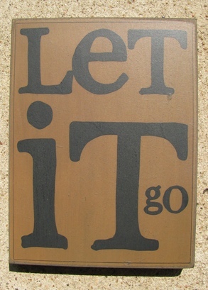  Primitive Wood Box Sign 32423G - Let IT Go    - $7.95