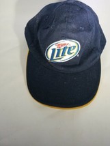 Miller Lite Navy Blue Adjustable Strapback Baseball Cap Hat Beer Acme Ap... - $10.84