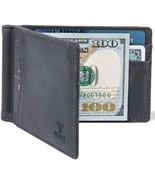 RFID Blocking Slim Mens Wallet Money Clip Finest Plain-Waxy Genuine Leat... - £68.29 GBP