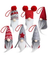 D-FantiX Gnome Christmas Ornaments Set of 6, Handmade Swedish Tomte Gnom... - £33.80 GBP