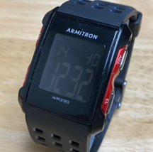 Armitron 40/8177 Men 100m Black Reverse LCD Digital Alarm Chrono Watch~New Batte - £21.38 GBP