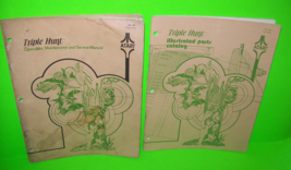 Triple Hunt Original Video Arcade Game Service Repair Manual 1977 Set Of 2 - £30.82 GBP