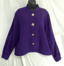 Vintage Saint Germain Paris Size 49&quot; inch Chest Women’s Purple Jacket Lined - £13.36 GBP
