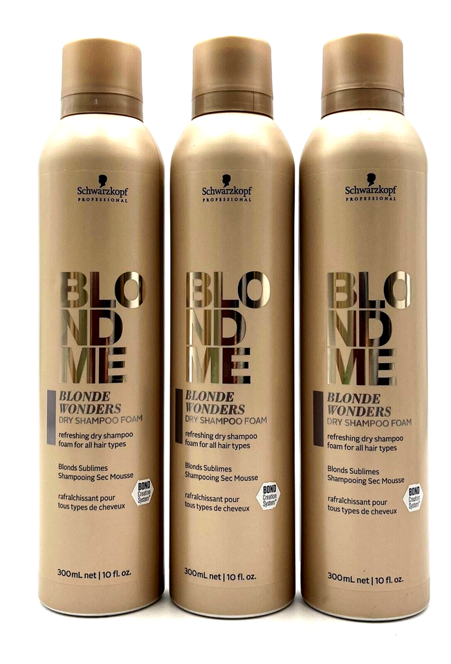 Schwarzkopf BlondMe Blonde Wonders Dry Shampoo Foam 10 oz-3 Pack - $74.20