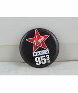 Radio Station Pin - 95.3 Vancouver Viirgin Radio - Celluloid Pin  - $20.51 CAD