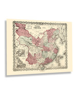 1865 China Map Poster From General Atlas Print Wall Art - £31.49 GBP+