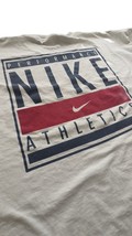 Nike Athletics Performance White Tag T Shirt Vintage 90s Double Sided Sw... - £19.47 GBP