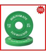 Rubber-Coated Olympic Bumper Plates Set: 1.25LB, 2.5LB, 5LB Fractional W... - $79.87 CAD