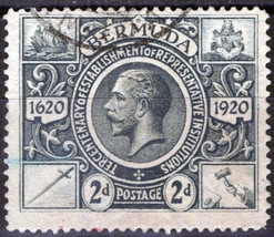 ZAYIX Bermuda 74 Used King George V Royalty 071423S191 - £32.97 GBP