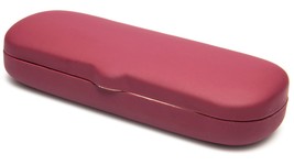 NEW Hard Case for Eyeglasses Glasses Red w/ Cleaning Cloth 160x60x35mm C6 - £4.50 GBP