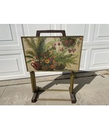 VINTAGE SET OF 4 SIGNED NEL CARY FLORAL TV TRAYS WITH ROLLING STAND 1950... - $3,177.95 MXN