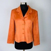 Talbots Jacket Blazer Womens Orange Work Travel Leisure Casual Petite 4 P - £15.97 GBP