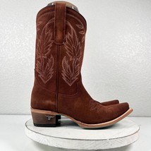 NEW Lane SANDAGA Womens Cowboy Boots 7.5 Brown Suede Leather Western Mid Calf - $247.50