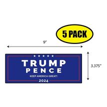 5 PACK 3.375&quot;x9&quot; TRUMP PENCE 2024 Sticker Decal Humor Funny Gift TRUMP B... - $11.39 CAD