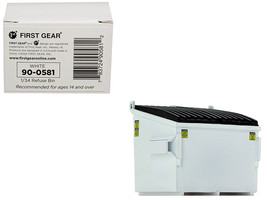 Refuse Trash Bin White 1/34 Diecast Model by First Gear - £18.74 GBP